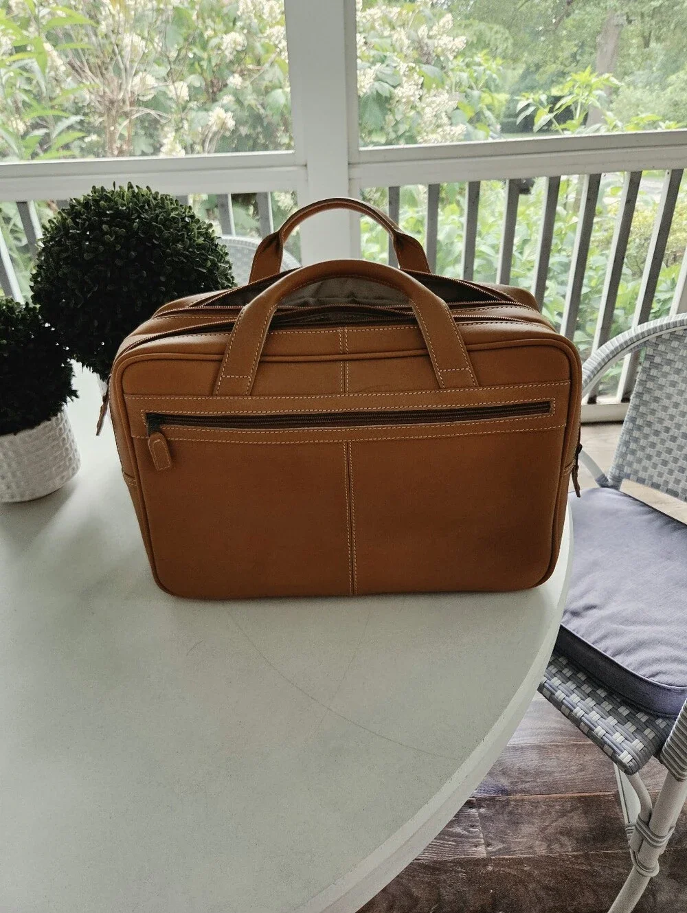 Rawlings Tan Leather Briefcase - Men’s Travel & Work Bag